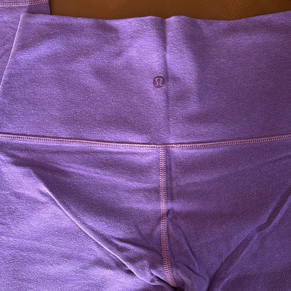 Lululemon bright purple cotton feel high waisted full length leggings size 10 - Picture 3 of 5